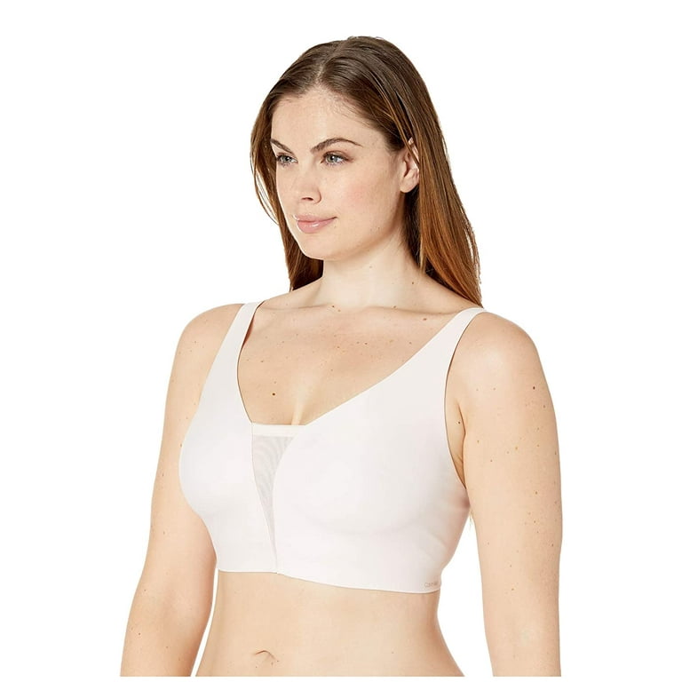 Calvin Klein Women's Invisibles Wirefree Triangle Bra, Nymph's Thigh, 3X 