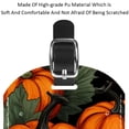 thumbnail image 4 of Square 2Pack PU Leather Thanksgiving Pumpkin Cruise Luggage Tag with Privacy Cover and Name ID Tag for Travel Handbags Backpacks Luggage Tags, 4 of 6