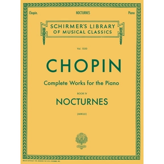 Nocturnes: Schirmer Library of Classics Volume 1550 Piano Solo, (Paperback)