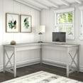 thumbnail image 2 of Bush Furniture Key West 60" L Shaped Desk, Linen White Oak, 2 of 9