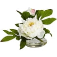 thumbnail image 2 of Nearly Natural 4789 Pivoine avec Vase en Verre Assorti, Lot de 3, 2 of 4