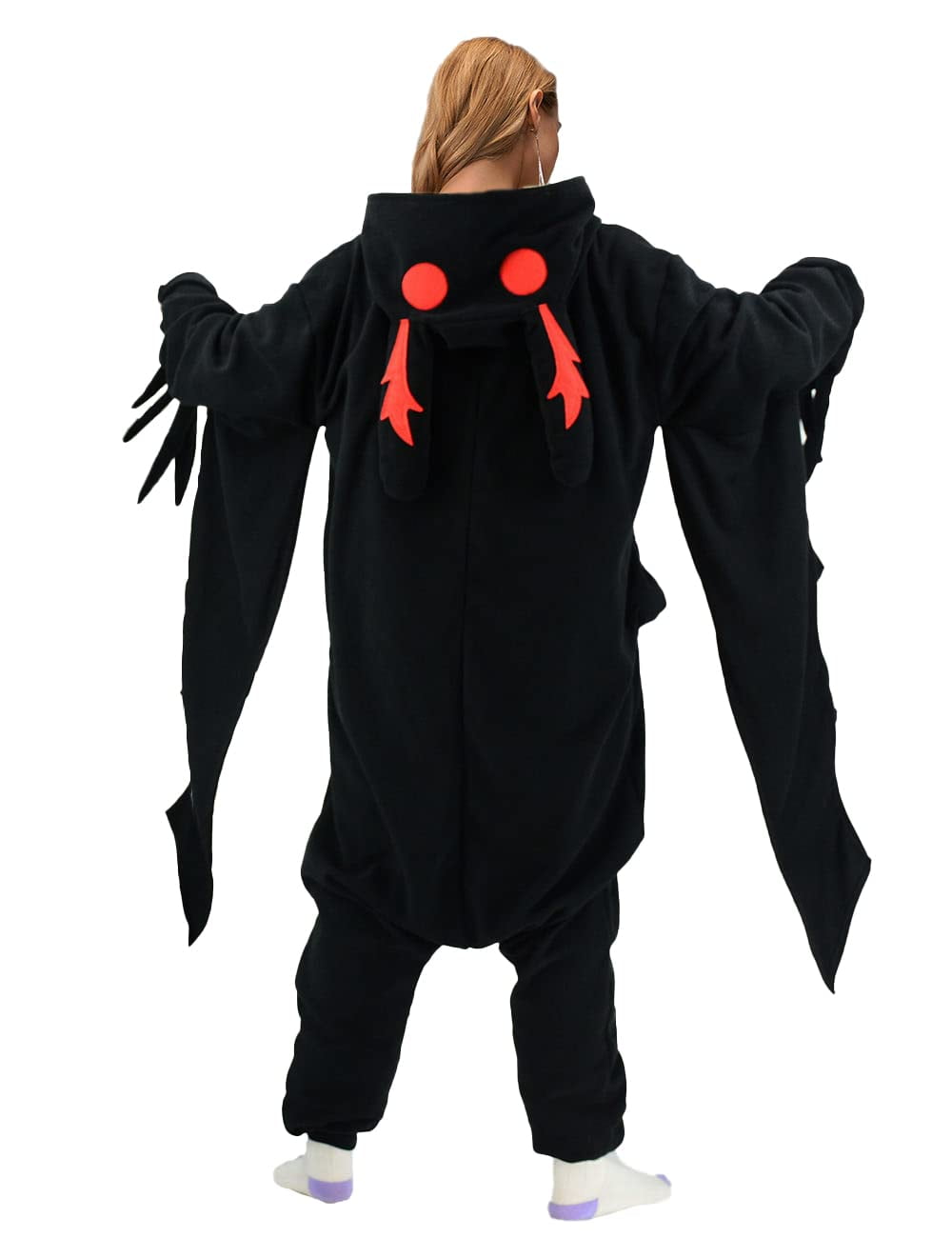 Unisex Adult Mothman Onesie Animal One Piece Costume Homewear Sleepwear for Women men
