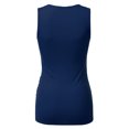 thumbnail image 3 of Doublju Women's V- Neck Sleeveless Shirred Sides Tank Top (Plus Size Available), 3 of 4