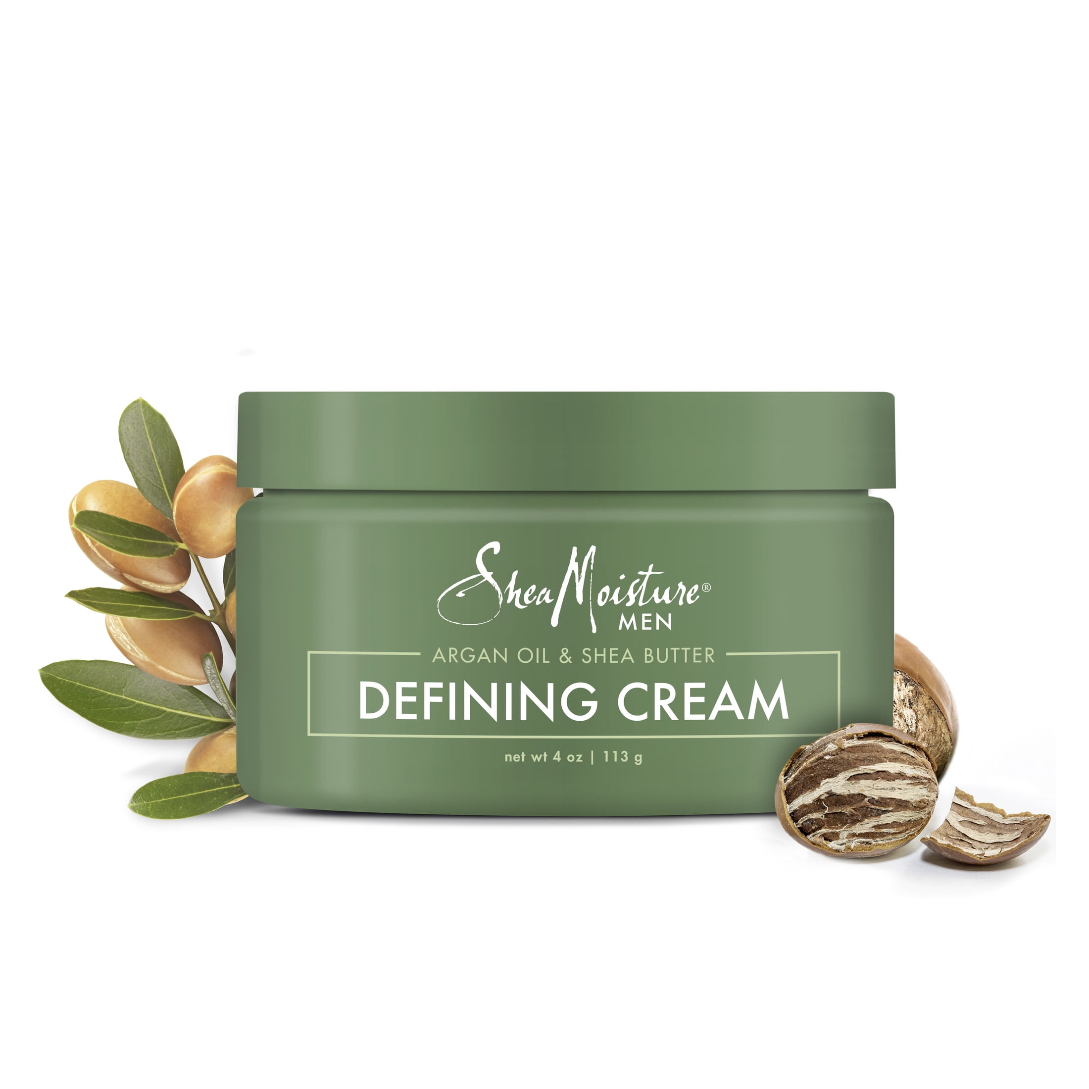 SheaMoisture Men's Defining Hair Cream Argan Oil and Shea for Curly Hair with Shea Butter 4 oz