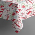 thumbnail image 3 of Multicolor Christmas Pattern Rectangle Tablecloth 60"x84",Waterproof Polyester Rectangle Table Cloth, Wipeable Spillproof Polyester Tablecloth for Dining, Camping, Indoor and Outdoor, 3 of 5