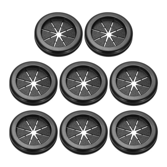 1.4" Drill Hole Rubber Grommets, 8Pcs Desk Grommet Cable Grommet, Black