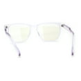thumbnail image 4 of Rectangle Keyhole Plastic Horn Rim Blue Light Filtering Computer Glasses Lavender, 4 of 4