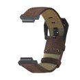 thumbnail image 2 of Bracelet de Montre en Cuir Brun Fait à la Main avec Texture Rétro et Boucle en Acier Inoxydable - Bracelet de Remplacement Ajustable pour Garmin Forerunner 220/230/235/620/630/735XT - Durable, Facile à Installer avec, 2 of 5
