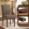 thumbnail image 3 of AFO Upholstered Dining Chairs Set of 6, Fabric Parsons Kitchen Chairs with Nailhead Trim, High-Density Cushion & Solid Wood Legs, For Dining Room, Living Room, Restaurant & Cafe, Camel, 3 of 8