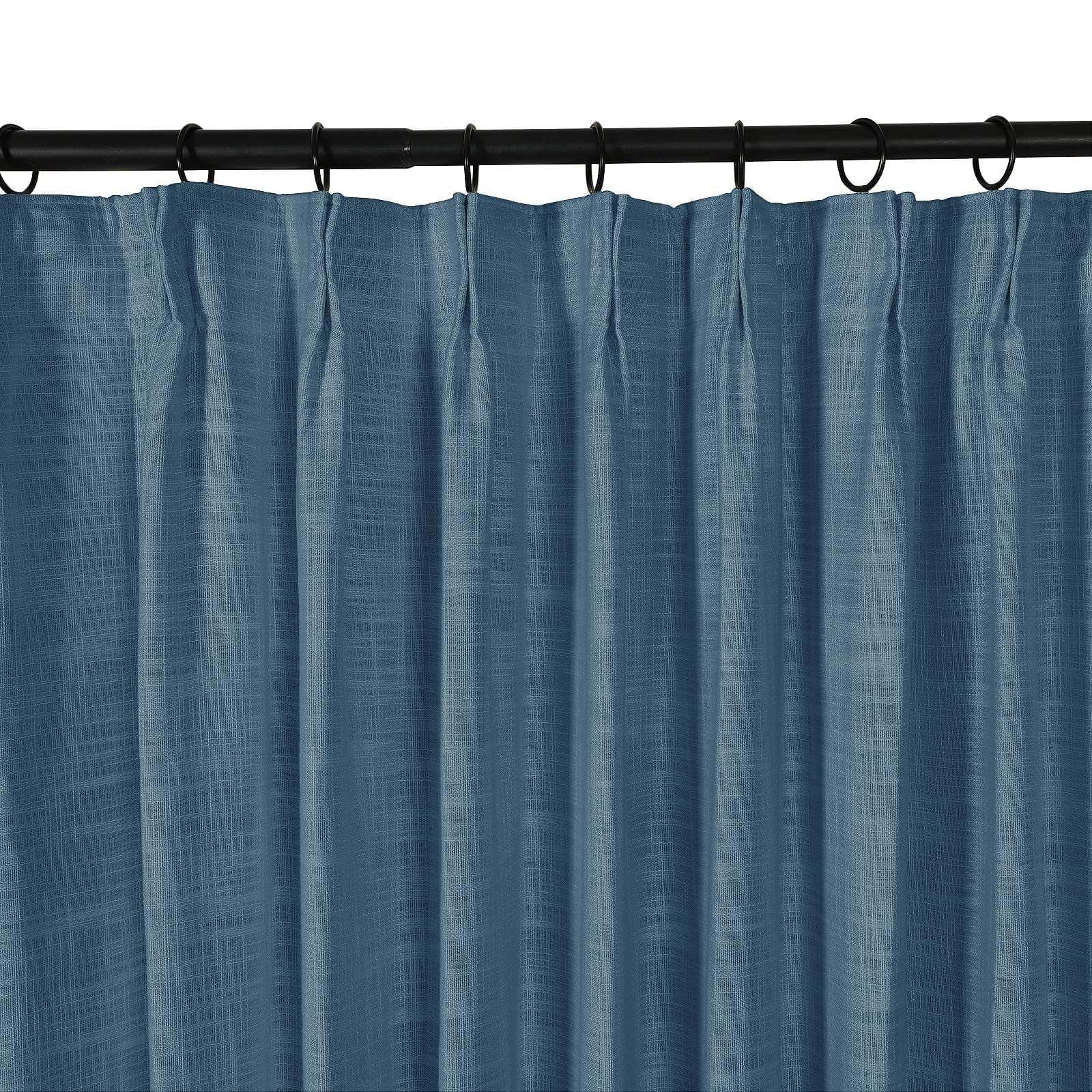 Linen Textured Pinch Pleat Curtain for Living Room, Room Darkening Window Curtain Panel for Bedroom, Privacy Drape with Double Layer (72 x 84 Inches, 1 Panel, Sand Beige) outdoor curtains