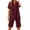 *Wine, variant on VBVC Women's Collared 2 Piece Office Set,Short Sleeve Top and Bermuda Shorts For Women, Ladies' Breathable Summer Loungewear With Pockets,Beige,S-3XL