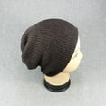 thumbnail image 4 of Leaveforme Men Beanie Hat Solid Color Striped Autumn Winter Brimless Knitting Cap for Outdoor, 4 of 8