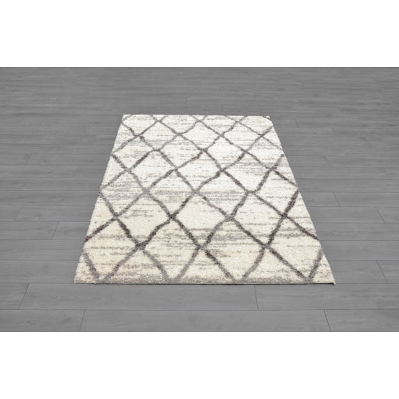 Florence Cream Beige Argyle Modern Contemporary Area Rug Tapis Carpet For Living Room Bedroom Kitchen