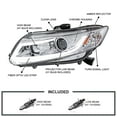 thumbnail image 4 of Spec-D Tuning Chrome Projector Headlights W/ LED Light Bar Compatible with 2012-2015 Honda Civic 4dr Sedan, 2012-2013 Honda Civic 2dr Coupe, Left + Right Pair Headlamps Assembly, 4 of 6