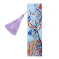 thumbnail image 3 of Yuarrent Marcapáginas con pintura de diamantes 5D DIY, decoración de borlas de cuero, marca de libro para el Día de San Valentín, graduación, Artesanía Ciervo de colores Yuarrent HA003279-03, 3 of 6