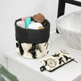 thumbnail image 6 of PhooArto Drawstring Cosmetic Bag, Barrel Shaped Portable Travel Makeup Bags, Dreamcatcher Black Crow Pattern Large Capacity Waterproof Multifunctional Bucket Toiletry Bag, 6 of 6