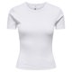 thumbnail image 4 of ONLY Camisetas de mujer, pack de 2 - ONLVAL O-NECK TOP, cuello redondo, manga corta, liso Blanco/Negro M (Medium), 4 of 7