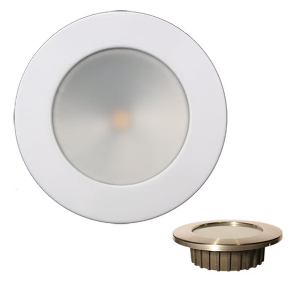 Lunasea ZERO EMI Recessed 3.5 LED Light - Warm White w/White... [LLB-46WW-0A-WH]