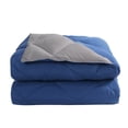 thumbnail image 6 of HIG Reversible Down Alternative Comforter Set, Queen, Navy/Gray, Diamond Stitch, 6 of 9