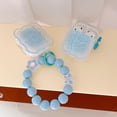 thumbnail image 3 of For AirPods 1/2/Pro/3rd Gen 2021 Shockproof Wave pattern blue tulip+bracelet Case Cover, 3 of 5