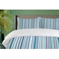 thumbnail image 4 of Ambesonne Striped Duvet Cover Sets, Blue Purple Geometric, 2-King, Multicolor, 4 of 7