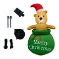thumbnail image 4 of Oso inflable navideño iluminado para exhibición navideña, inflables navideños para el hogar, patio trasero, decoración, regalo de oso LED para exterio, 4 of 8