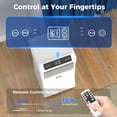 thumbnail image 5 of HOMCOM 8000 BTU Mobile Portable Air Conditioner with Cooling, Dehumidifier, and Ventilating with Remote Control, 2 Speed Fans, 24-Hour Timer for Bedroom, Living Room, Home Office, White, 5 of 10