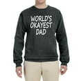 thumbnail image 2 of Wild Bobby,World's Okayest Dad Gift, Father's Day, Unisex Crewneck Graphic Sweatshirt, Heather Black, Large, 2 of 3