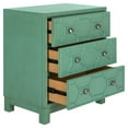 thumbnail image 3 of SAFAVIEH Izumi Solid Geometric 3 Drawer Chest, Turquoise, 3 of 9