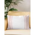 thumbnail image 2 of 1 Pack Outdoor Throw Pillow, Pink Striped Waterproof Pillow with Insert Included, Modern White Striped Abstract Art Aesthetics Decorative Accent Cushion Lumbar Pillows for Patio Porch, 12 x 20 In, 2 of 8
