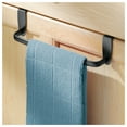 thumbnail image 3 of mDesign Steel Metal Over Cabinet Towel Storage Organizer, 2 Pack, Matte Black, 3 of 9