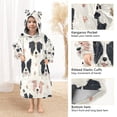 thumbnail image 4 of Wearable Blanket with Sleeves and Pocket Oversized Hooded Sweatshirt 3-14 YR Dog Head and Paw Prints L, 4 of 7