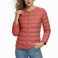 thumbnail image 2 of Ashirexll Womens Winter Coats, Womens Puffer Coats, Solid Color Button Front Double Pocket Long Sleeve Casual Outerwear Parka, 2 of 7