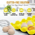 thumbnail image 4 of 12 Cups Ceramic Egg Holder - Whole Dozen Porcelain Egg Tray Container Keeper Storage Organizer Decorative Serving Stand Serveware for Refrigerator Fridge Countertop Display 2 Pack (Yellow)1, 4 of 9