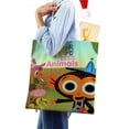 thumbnail image 4 of Super Simple Songs Bolso de tela con estampado de lienzo para mujer, bolsa de compras reutilizable y estética, con cremallera interior, regalo para mujer,40*40cm., 4 of 6
