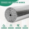 thumbnail image 5 of Double Reflective Poly-Foam Insulation, 23.6" x 10 Ft Radiant Barrier Aluminum Foil Bubble Insulation Roll - Engineered Foil for Summer Heat Reflective Window Film for Roof, Car, Garage Doors Silver, 5 of 7