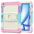 thumbnail image 2 of XYX For iPad Air 13 inch Case (2025 M3/2024 M2), 3in1 Heavy Duty Shockproof Tablet Case with Stand, Shoulder Strap, Rainbow Pink, 2 of 7
