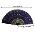 thumbnail image 3 of Dance Photography Prop Hand Fan With Embroidery And Sequins For Wedding And Performance Accessories Anniversary Photo Booth Props Photo Background Paper Photo Props Bridal Shower Christmas Selfie, 3 of 4