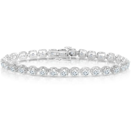 2 Carat T.W. Round-Cut White Diamond 14kt White Gold Bracelet with Reflection Styles Settings