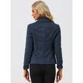 thumbnail image 4 of Chaqueta de Gamuza Sintética Allegra K Azul Oscuro M, 4 of 5
