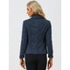 thumbnail image 4 of Chaqueta de gamuza sintética Allegra K Azul Oscuro L, 4 of 5