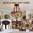 thumbnail image 3 of AFANQI 16-inch classic dragonfly chandelier, including bulb, suitable for dining room, bedroom, and living room lighting., 3 of 12