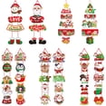 thumbnail image 3 of Christmas Porch Banner, Christmas Door Hanging Wall Hanging, Santa Claus Snowman Stocking Reindeer Door Porch Sign, for Home Front Door Decor, 3 of 5