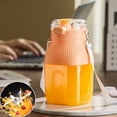 thumbnail image 1 of Vaso exprimidor eléctrico inalámbrico portátil | Mini batidora doméstica de 1200 ml | 10 cuchillas de acero inoxidable | USB tipo C recargable | Batidora multifunción | Tamaño de viaje |, 1 of 6