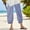 Blue women striped wide leg capri pants a1, variant on Women's Striped Wide Leg Capri Pants Elastic Waisted Flowy Casual Summer Lounge Pants Harem Trousers Beach Party Wear, Gray 2XL