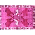 thumbnail image 1 of Ahgly Company Indoor Rectangle Persian Pink Traditional Area Rugs, 7' x 9', 1 of 4