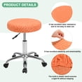 thumbnail image 2 of Uxcell 2-Pack Fundas Redondas para Taburetes de Bar, para Fundas de Asiento de Patrón de Rayas de Poliéster de 12-14 Pulgadas con Bandas Elásticas [Naranja], 2 of 7