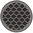 thumbnail image 2 of Safavieh Courtyard Amy Geometric Indoor/Outdoor Area Rug, Black/Creme, 6'7" x 6'7" Round, 2 of 9