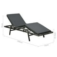 thumbnail image 2 of vidaXL Sun Lounger with Cushion Poly Rattan Gray, 2 of 7