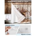 thumbnail image 5 of No Hook Shower Curtain with Snap-in Liner, Vintage Texas Star Wooden Waterproof Fabric Bathroom Curtains, Farmhouse Berry Country Bath Curtains & Mesh Top Window 72"x96" Extra Long, 5 of 9